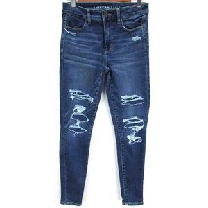 American Eagle Hi Rise Jegging Jeans Sz 6R Next Level Stretch Denim Dark Wash